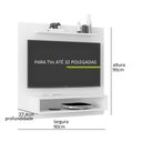 Ver imagem 3 de Painel para TV até 32 Polegadas Fit Branco - beemóveis