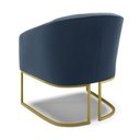 Ver mais imagens de Cadeira Sala de Jantar Base Industrial Dourado Kit 2 Stella Suede D03 - D’Rossi