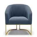 Ver imagem 5 de Cadeira Sala de Jantar Base Industrial Dourado Kit 2 Stella Suede D03 - D’Rossi