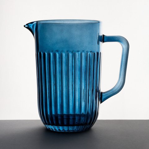 Jarra de Vidro 1,3l para Mesa Posta Portina Casa - Athena Blue