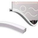 Ver imagem 3 de Kit 3 em 1 Perfil Flexível Embutir 20x10mm + Fonte e Fita Led Temperatura:neutro