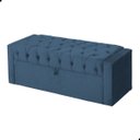 Ver mais imagens de Kit Cabeceira e Calçadeira Baú Emma Suede King 195 Cm