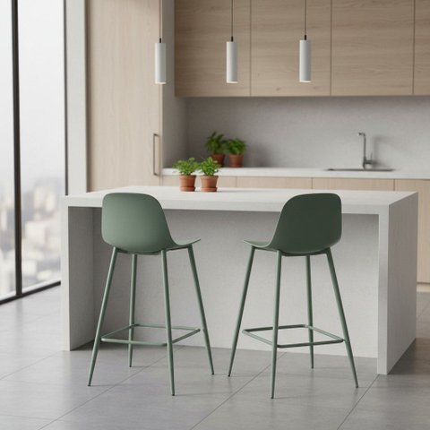 Conjunto 2 Banquetas Média Classica Miami Fratini