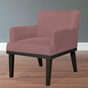Ver imagem 2 de Kit 02 Poltronas Decorativas Para Sala de Estar e Recepção Beatriz W01 Suede Rosê - Lyam Decor