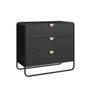 Ver imagem 2 de Cômoda para Quarto 3 Gavetas Luna Preto/Nero