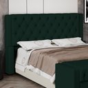 Ver imagem 2 de Cabeceira Atena para Cama Box King Size 195cm Capitonê com Frame Veludo Verde Escuro - Desk Design