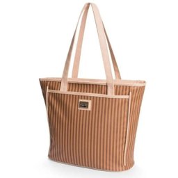 Bolsa Maternidade com Alça Regulável Lollipop G Listrado Marrom - Hug Baby - 1