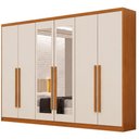 Ver imagem 1 de Guarda Roupa Casal Jalisco 6 Portas 4 Gavetas com Espelho Cinamomo Fendi - Novo Horizonte