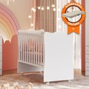 Ver imagem 4 de Berço com Colchão Infantil Doce Sonho 1 Branco Qmovi Probel