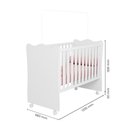 Ver imagem 3 de Berço com Colchão Infantil Doce Sonho 1 Branco Qmovi Probel