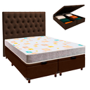 Ver imagem 1 de Kit Cabeceira + Cama Box Bau + Colchão Casal D20 D20 Inducol