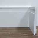 Ver imagem 7 de Kit 15 Barras de Rodapé de Poliestireno 10cm Frisado Branco (10x1x240cm)