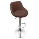 Ver imagem 1 de Banqueta Milano Carmel Estofada Giratória C/ Regulagem - Cafe