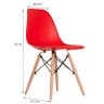 Kit 4 Cadeiras Eames Vermelha - 6