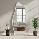 Ver imagem 3 de Espelho Orgânico Flame Corpo Inteiro Moldura Metal 200x100cm:branco