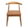 Cadeira Elbow Chair Carina Or Design 47 Cm (larg) Madeira Clara Assento em Pu Caramelo - 1