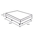 Ver imagem 3 de Cama Box Baú Viúva King Design Sintético Bege 128x188x41