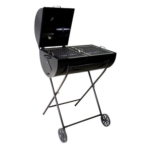 Churrasqueira Brasão Mista 100L Grelha Carrinho 100x70x40cm Ouro Minas