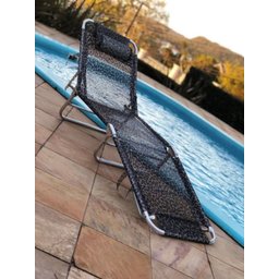 Cadeira Espreguiçadeira Slim Colors Alumínio Ajustável - Zaka - Marrom - 2