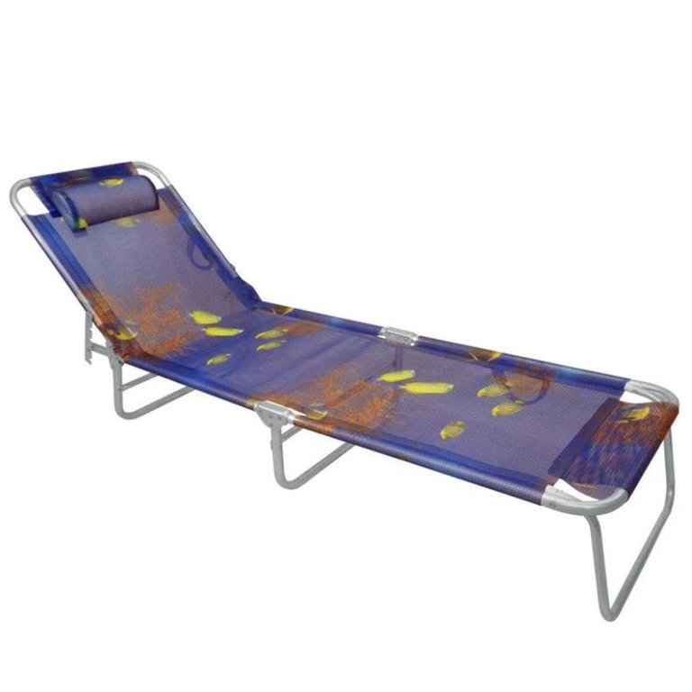 Cadeira Espreguiçadeira Slim Colors Alumínio Ajustável - Zaka - Azul