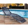 Cadeira Espreguiçadeira Slim Colors Alumínio Ajustável - Zaka - Preto - 2