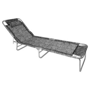 Cadeira Espreguiçadeira Slim Colors Alumínio Ajustável - Zaka - Preto