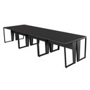 Ver imagem 6 de Mesa Trabalho Escritório 6 Pessoas 360cm Pé Metal F5 Office Cor:preto