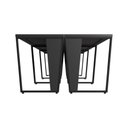 Ver imagem 5 de Mesa Trabalho Escritório 6 Pessoas 360cm Pé Metal F5 Office Cor:preto
