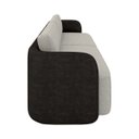 Ver imagem 6 de Sofá Living Sala de Estar Abel 240cm Bipartido Pés de Madeira Pu/linho Preto/cinza G33 - Gran Belo