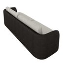 Ver imagem 7 de Sofá Living Sala de Estar Abel 240cm Bipartido Pés de Madeira Pu/linho Preto/cinza G33 - Gran Belo