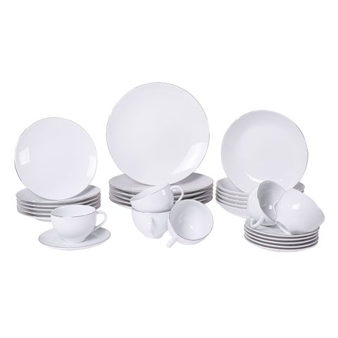 Aparelho de Jantar Tramontina Atena em Porcelana Decorada 30 Peças
