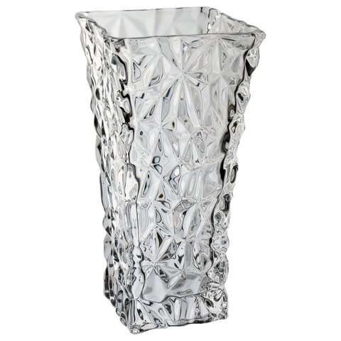Vaso Decorativo Enfeite Planta Retangular Vidro 29x15x15cm Transparente