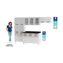 Ver imagem 3 de Cozinha de Aço Completa com Balcão Regina Multimóveis Glass CR6139 Branco