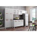 Ver mais imagens de Cozinha de Aço Completa com Balcão Regina Multimóveis Glass CR6139 Branco