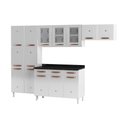 Ver imagem 2 de Cozinha de Aço Completa com Balcão Regina Multimóveis Glass CR6139 Branco