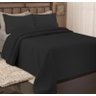 Colcha Piquet Queen Size 260x250 Com 2 Porta - Preto - 1