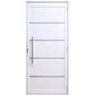Porta Lambril 2,10 X 0,70 C/ Friso C/ Pux Esquerda Alumínio Branco - 1
