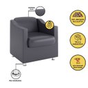 Ver imagem 4 de Kit 10 Poltronas para Recepção Clínica Médica Balaqui Decor Cor:courino Cinza
