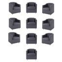 Ver imagem 2 de Kit 10 Poltronas para Recepção Clínica Médica Balaqui Decor Cor:courino Cinza