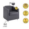 Kit 10 Poltronas para Recepção Clínica Médica Balaqui Decor Cor:courino Cinza - 3