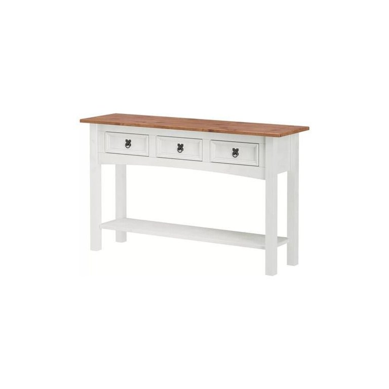 Aparador Branco 3 Gavetas Madeira Maciça:branco