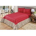 Ver imagem 1 de Kit Cobre Leito Garden Casal Queen 03 Peças Vermelho