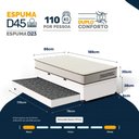 Ver imagem 2 de Cama Box Baú Solteiro com Colchão de Espuma D45 Double Comfort + Auxiliar 88cm