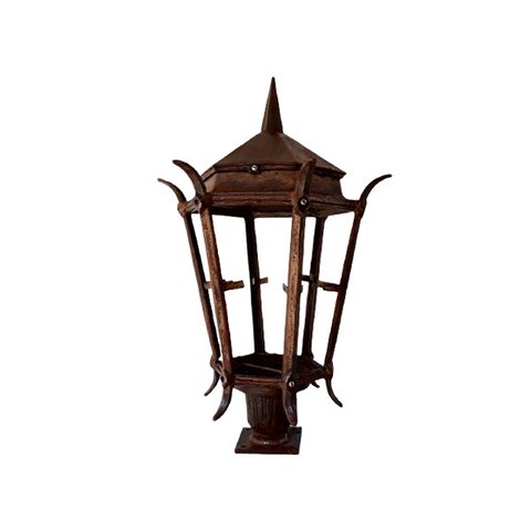 LUMINÁRIA PALHA PARA COLUNA 75CM FERRO FUNDIDO PRONTO ARTES