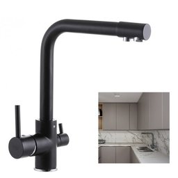 Torneira 360 Monocomando Luxo Filtro Misturador Quente Frio Cozinha Mesa Cuba Bancada - 1