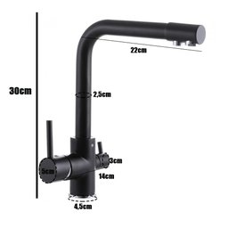 Torneira 360 Monocomando Luxo Filtro Misturador Quente Frio Cozinha Mesa Cuba Bancada - 12