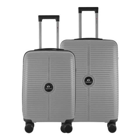 Kit Conjunto 2 Malas Rígidas de Polipropileno 360° - Gladiador P4pm Cor:cinza