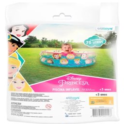 Piscina Inflável Infantil Menina Princesas Disney 70 Litros - 3