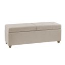 Ver imagem 4 de Canto Alemão Recamier Bau + Painel Paris 140cm Suede Bege - Clique Decor