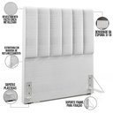 Ver imagem 4 de Cabeceira Cama Box Painel Solteiro 100 Cm Cinza Metalizado